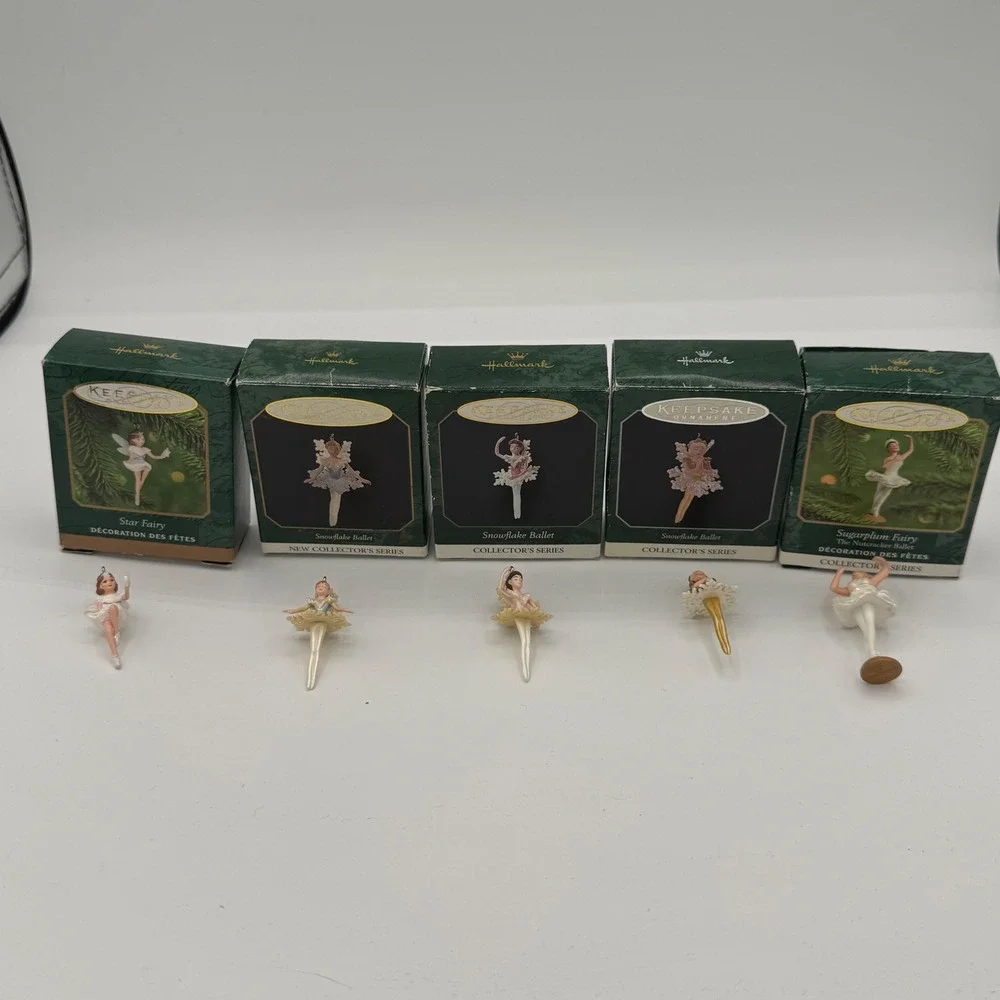 Lot of 5 Hallmark Keepsake Miniature Ornaments Nutcracker Ballet Sugarplum Fairy